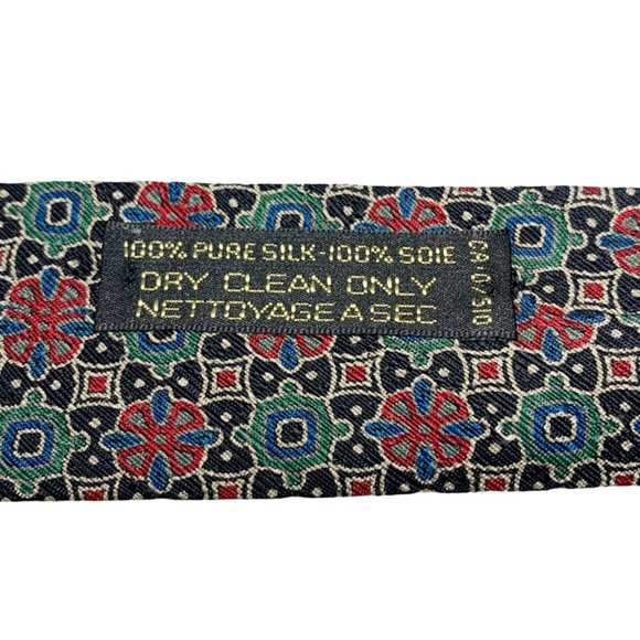 GIORGIO ARMANI Silk Kaleidoscope Folk Floral Print Tie - Picture 6 of 8